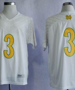Fighting Irish #3 Joe Montana White Shamrock Series Stitched NCAA Jersey