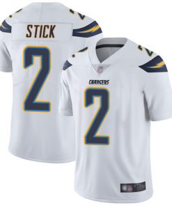 Men's Los Angeles Chargers #2 Easton Stick White Vapor Untouchable Limited Stitched NFL Jersey