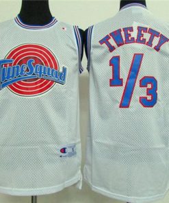 Space Jam Tune Squad 1/3 Tweety White Stitched Basketball Jersey