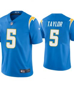 Men's Los Angeles Chargers #5 Tyrod Taylor 2020 Blue Vapor Untouchable Limited Stitched Jersey