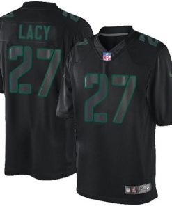 Nike Packers #27 Eddie Lacy Black Men's Stitched NFL Impact Limited Jersey