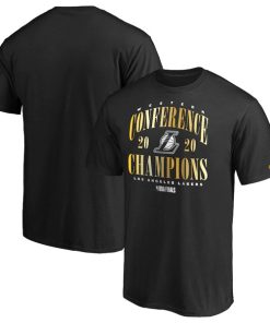 Men's Los Angeles Lakers  Black 2020 Western Conference Champions Drive NBA T-Shirt