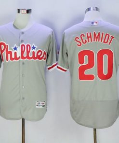Phillies #20 Mike Schmidt Grey Flexbase Authentic Collection Stitched MLB Jersey