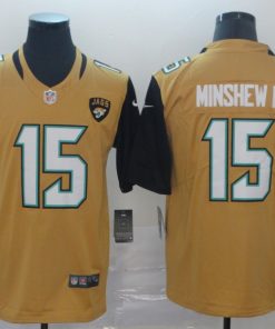 Men's Jacksonville Jaguars #15 Gardner Minshew II Yellow Color Rush Stitched NFL Jersey