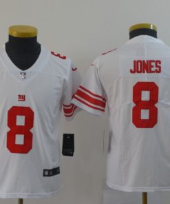 Women's New York Giants #8 Daniel Jones White Vapor Untouchable Limited Stitched NFL Jersey