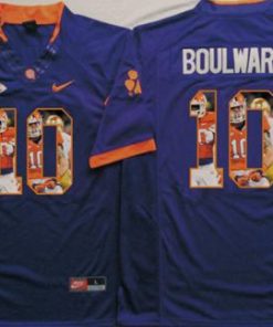 Tigers #10 Ben Boulware Purple Player Fashion Stitched NCAA Jersey