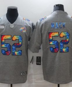 Men's Chicago Bears #52 Khalil Mack 2020 Grey Crucial Catch Limited Stitched NFL Jersey