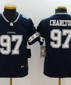 Youth Dallas Cowboys #97 Taco Charlton Navy Vapor Untouchable Limited Jersey