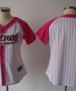 Women's Houston Astros Blank Pink Splash Fashion Stitched MLB Jersey