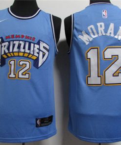 Men's Memphis Grizzlies #12 Ja Morant Blue Stitched Jersey