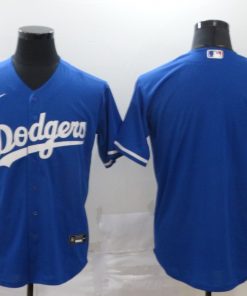 Men's Los Angeles Dodgers Blank Blue Cool Base Stitched MLB Jersey