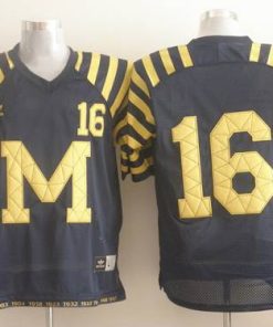 Wolverines #16 Denard Robinson Blue Under The Lights Stitched NCAA Jersey