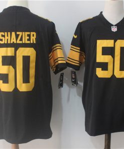 Men's Nike Pittsburgh Steelers #50 Ryan Shazier Black Limited Rush Stitched NFL Jersey