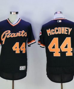 Giants #44 Willie McCovey Black Flexbase Authentic Collection Cooperstown Stitched MLB Jersey