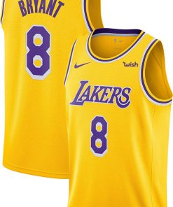 Men's Los Angeles Lakers #8 Kobe Bryant Yellow Stitched NBA Jersey