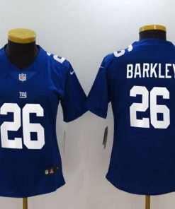 Women's New York Giants #26 Saquon Barkley Royal 2018 NFL Draft Vapor Untouchable Limited Stitched Jersey