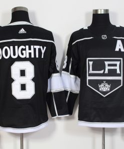 Men's Adidas Los Angeles Kings #8 Drew Doughty Black Stitched NHL Jersey