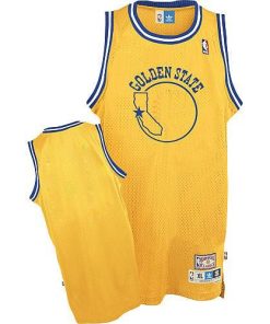 Warriors Blank Gold Throwback Stitched NBA Jersey