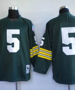 Mitchell & Ness Packers #5 Paul Hornung Green Stitched Throwback NFL Jersey