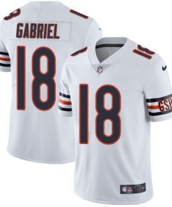 Men's Chicago Bears#18 Taylor Gabriel White Vapor Untouchable Limited Stitched NFL Jersey