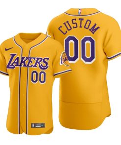 Men's Los Angeles Lakers Customized 2020 NBA X MLB Crossover Edition Stitched Jersey