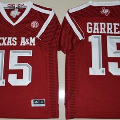 Aggies #15 Myles Garrett Red New SEC Patch Stitched NCAA Jersey
