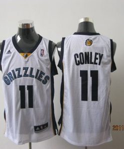 Grizzlies #11 Michael Conley Revolution 30 White Stitched NBA Jersey