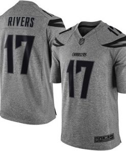 Nike Chargers #17 Philip Rivers Gray Men's Stitched NFL Limited Gridiron Gray Jersey