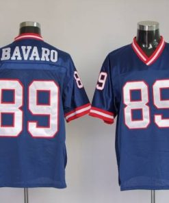 Mitchell and Ness Giants #89 Mark Bavaro Stitched Blue NFL Jersey