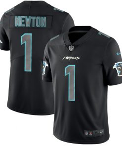Men's Panthers #1 Cam Newton 2018 Black Impact Limited Stitched NFL Jersey