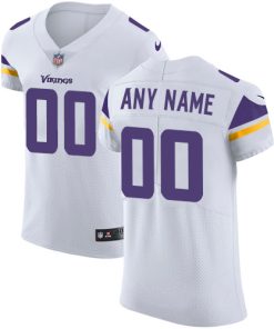 Men's Minnesota Vikings White Vapor Untouchable Custom Elite NFL Stitched Jersey