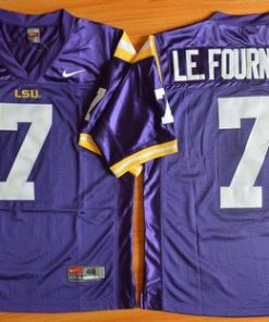 LSU Tigers #7 Leonard Fournette Purple Stitched NCAA Jersey