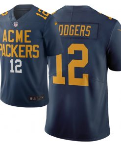 Men's Green Bay Packers #12 Aaron Rodgers Navy 2019 City Edition Limited Stitched NFL Jersey