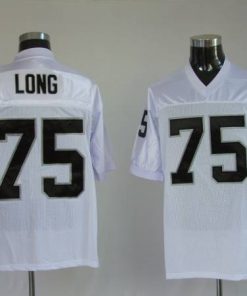 Mitchell and Ness Raiders Howie Long #75 Stitched White NFL Jersey