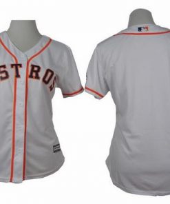 Astros Blank White Home Women's Stitched MLB Jersey