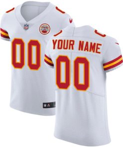 Men's Kansas City Chiefs White Vapor Untouchable Custom Elite NFL Stitched Jersey