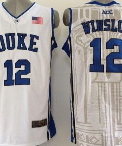 Blue Devils #12 Justise Winslow White Basketball New Stitched NCAA Jersey