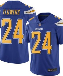 Nike Chargers #24 Brandon Flowers Electric Blue Men's Stitched NFL Limited Rush Jersey