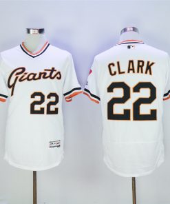 Men's San Franciscoc Giants #22 Will Clark White Throwback Flexbase Stitched MLB Jersey