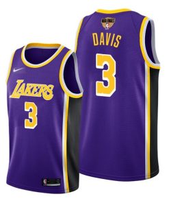 Men's Los Angeles Lakers #3 Anthony Davis 2020 Purple Finals Stitched NBA Jersey