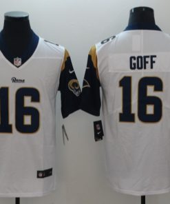 Men's  Rams #16 Jared Goff White Vapor Untouchable Limited Stitched NFL Jersey