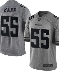 Nike Vikings #55 Anthony Barr Gray Men's Stitched NFL Limited Gridiron Gray Jersey