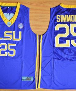 LSU Tigers #25 Ben Simmons Purple Basketball Stitched NCAA Jersey