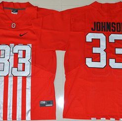Buckeyes #33 Pete Johnson Red Alternate Elite Stitched NCAA Jersey