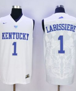 Wildcats #1 Skal Labissiere White Basketball Stitched NCAA Jersey