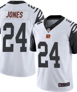 Nike Bengals #24 Adam Jones White Men's Stitched NFL Limited Rush Jersey