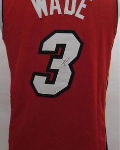 Revolution 30 Autographed Heat #3 Dwyane Wade Red Stitched NBA Jersey
