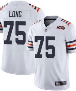 Men's Chicago Bears #75 Kyle Long White 2019 100th Season Vapor Untouchable Limited Stitched NFL Jersey
