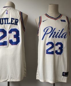 Men's Philadelphia 76ers #23 Jimmy Butler Cream 2018/19 City Edition Swingman Stitched NBA Jersey