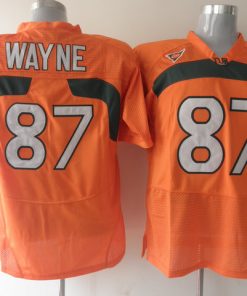 Hurricanes #87 Reggie Wayne Orange Stitched NCAA Jerseys